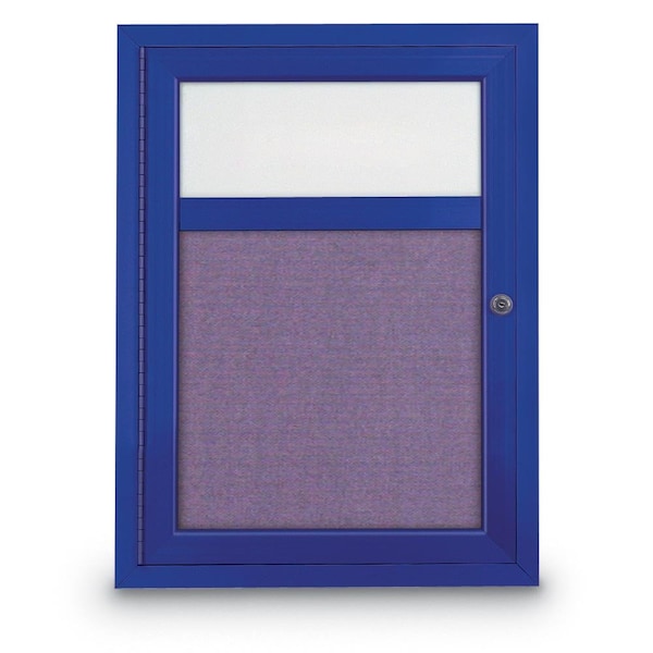 United Visual Products Slim Enclosed Corkboard, 30"x30", Bronze Alum Frame/Black UVEB3030-BRONZE-BLACK - main